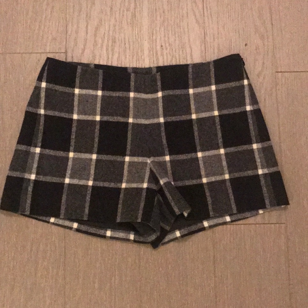 Wool plaid shorts Theory